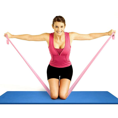 3Pcs 5Ft. Stretch Resistance Bands Exercise Pilates Yoga Gym Workout Band