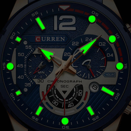 New Green Mens Watches Top Brand Luxury Stainless Steel Quartz Watch Men Sport Date Male Clock Waterproof Wristwatch